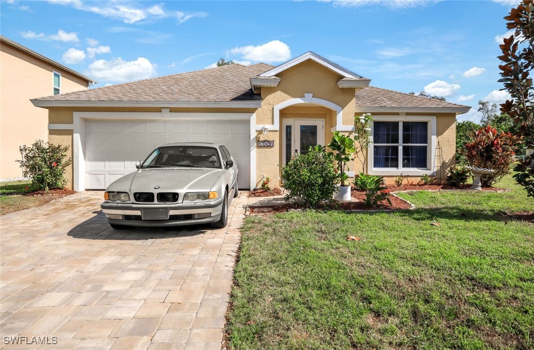 a car parked in front of a house