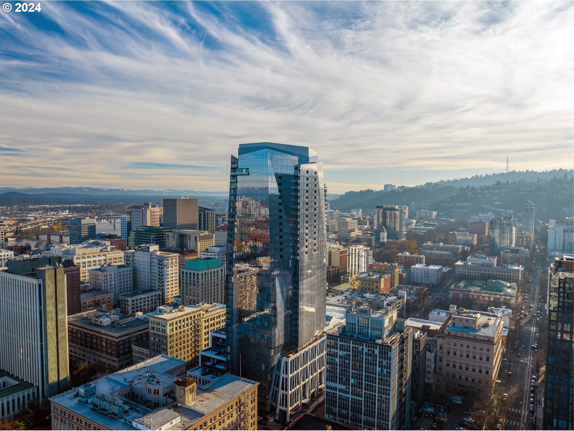 a city view with lot of high rise buildings