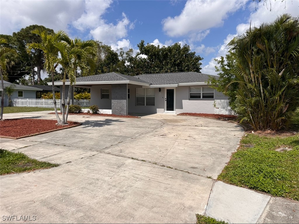 a view of a house with a patio