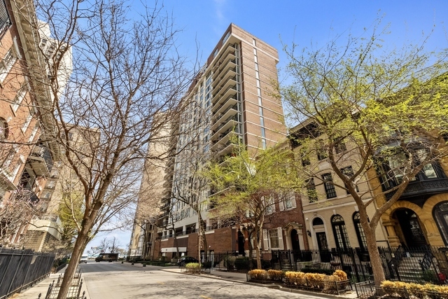 a view of a building and a street