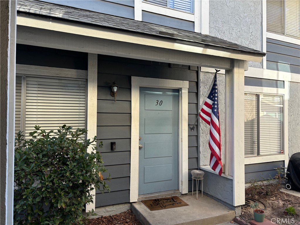 a front view of a house