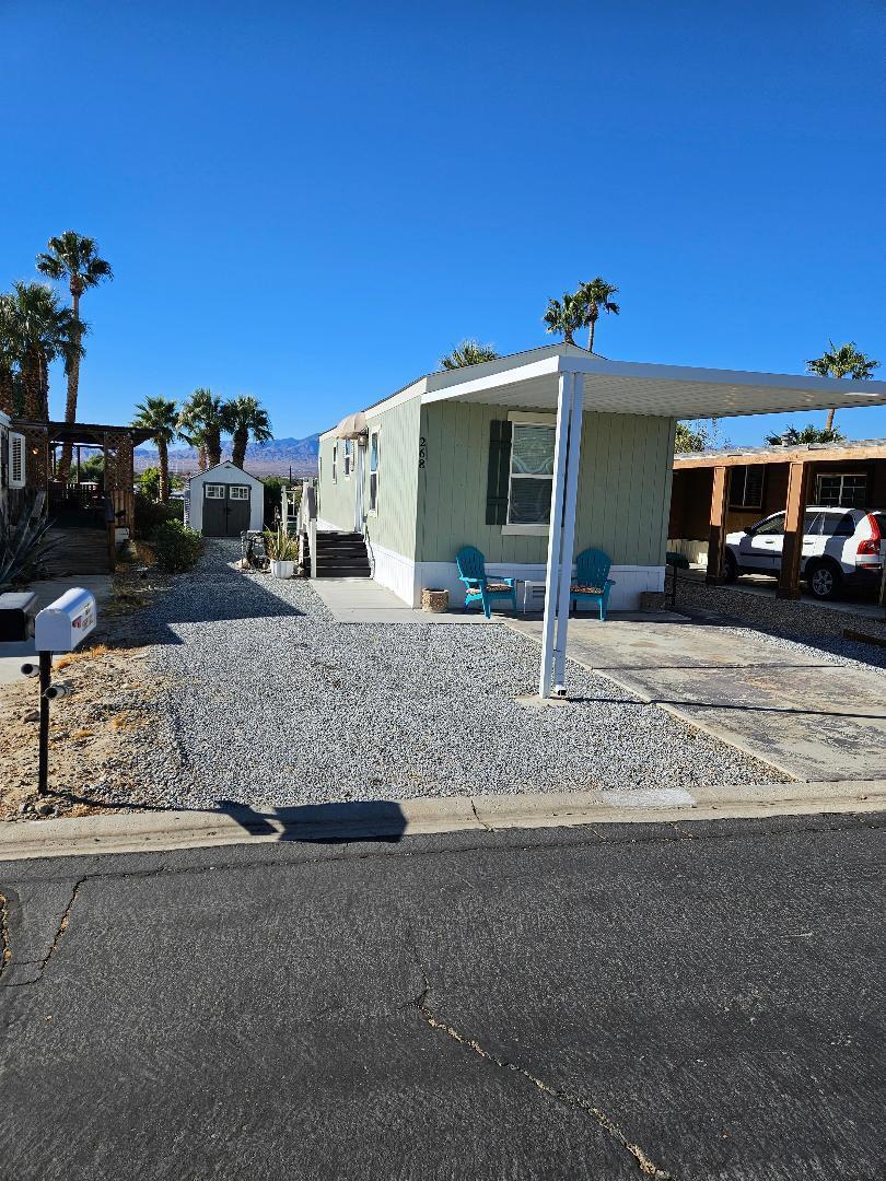 a view of a house with a patio