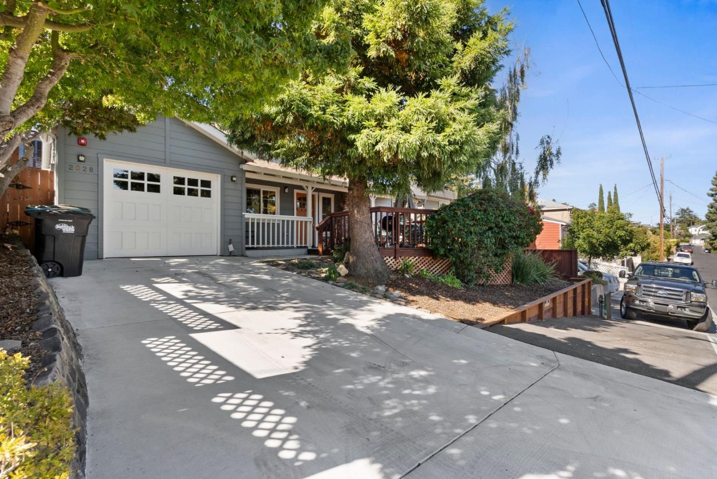 a view of a house with a patio