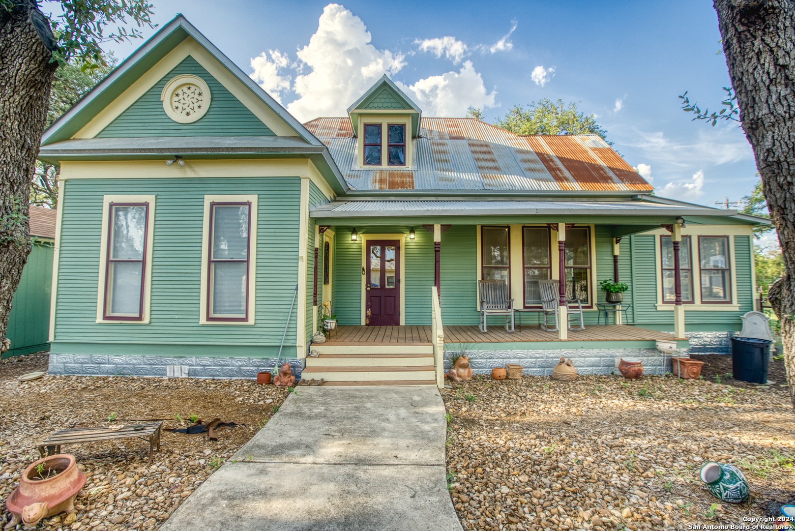 a front view of a house