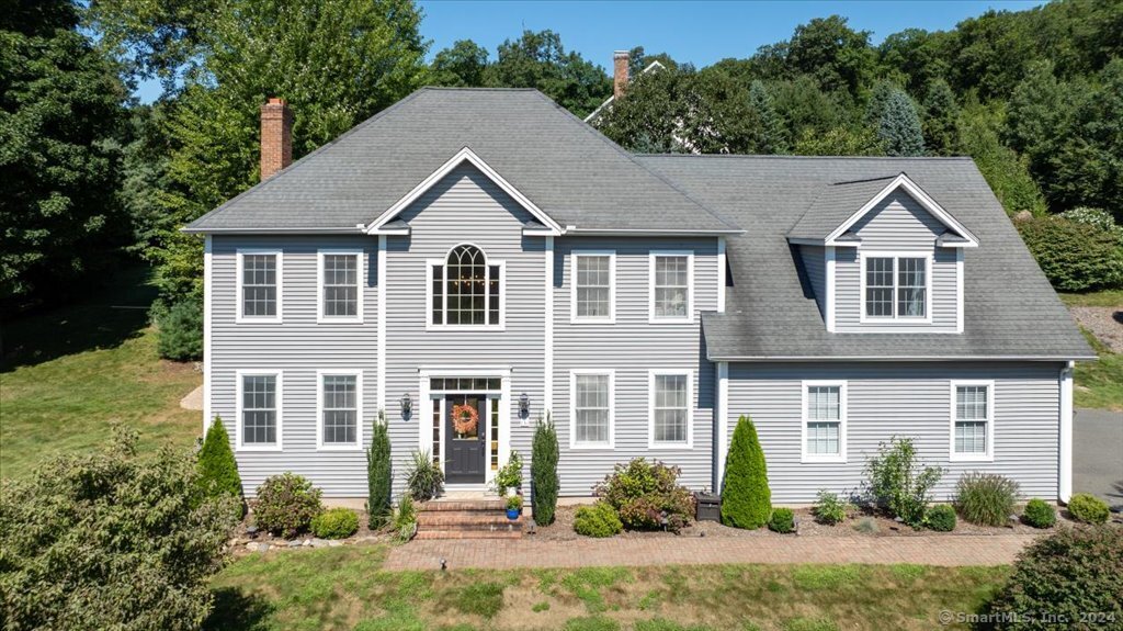 a aerial view of a house