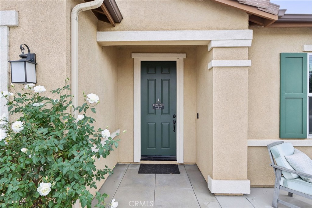 a view of a entryway door of the house