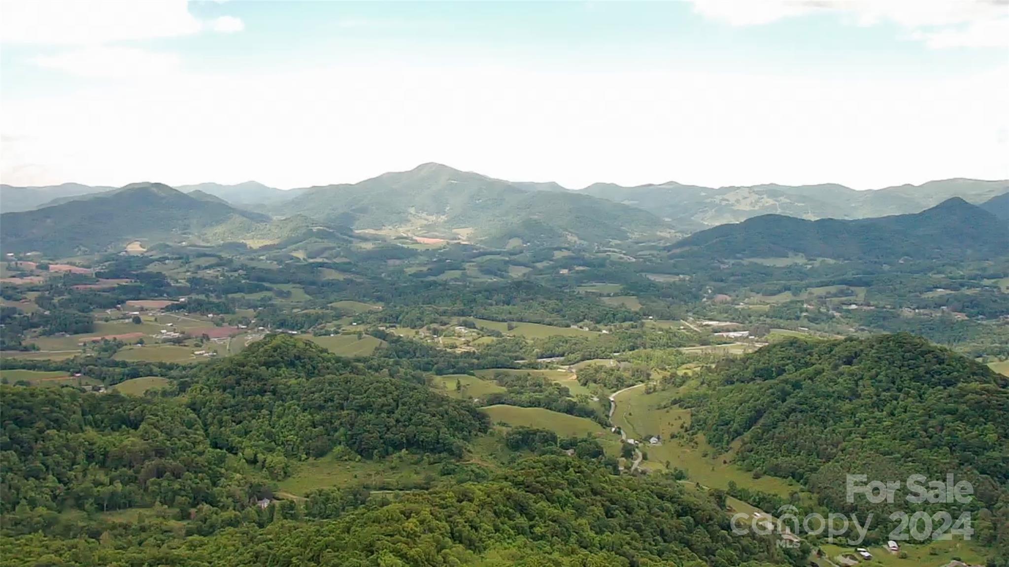 a view of a mountain range with lush green forest