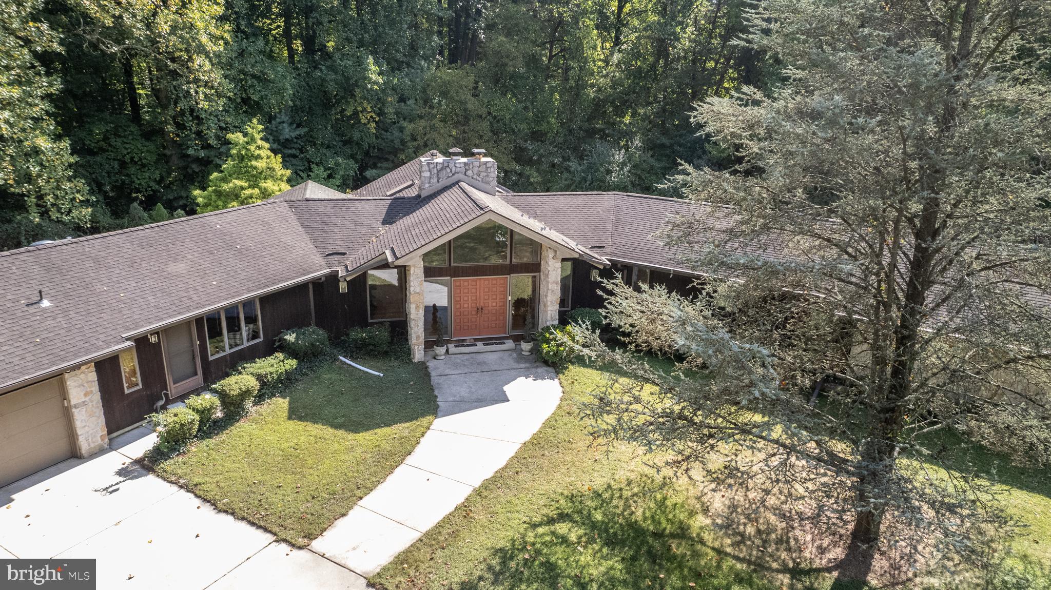 a aerial view of a house