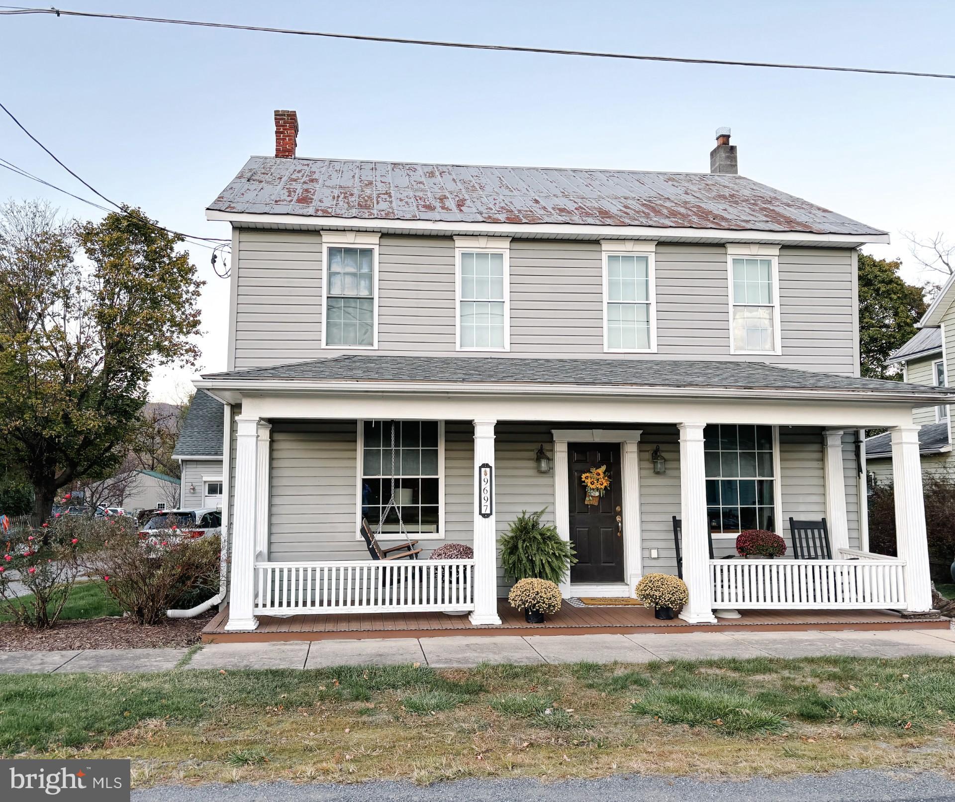 a front view of a house