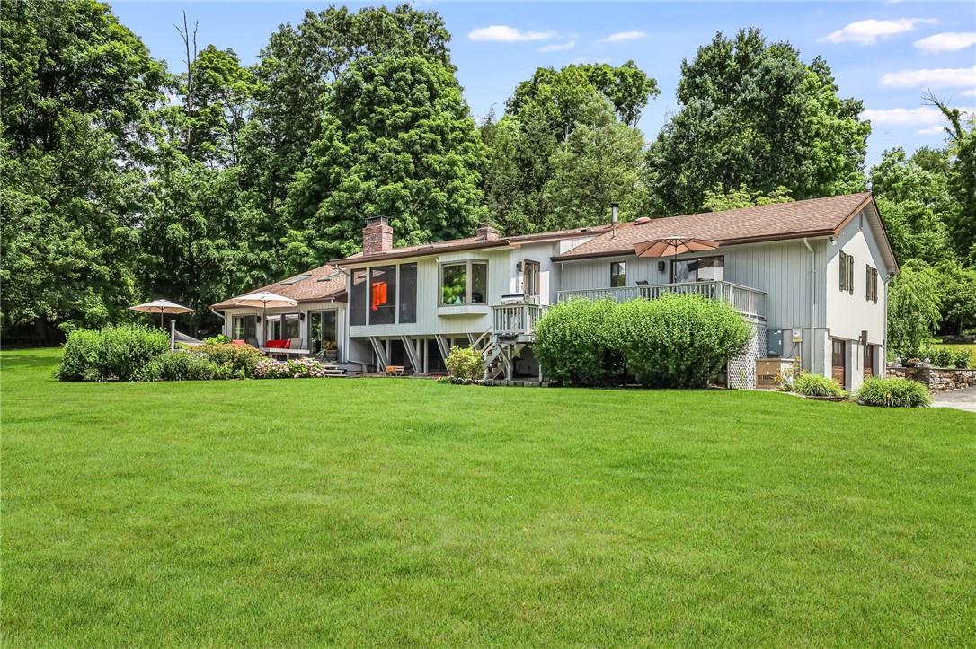 a house view with a garden space