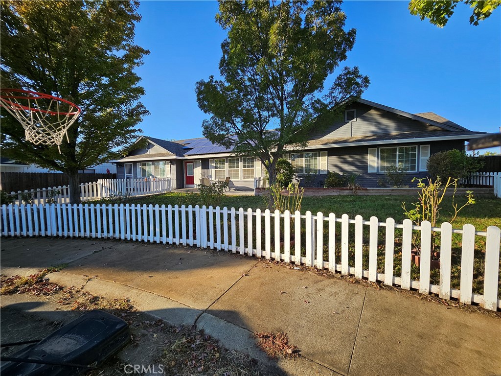 a front view of a house