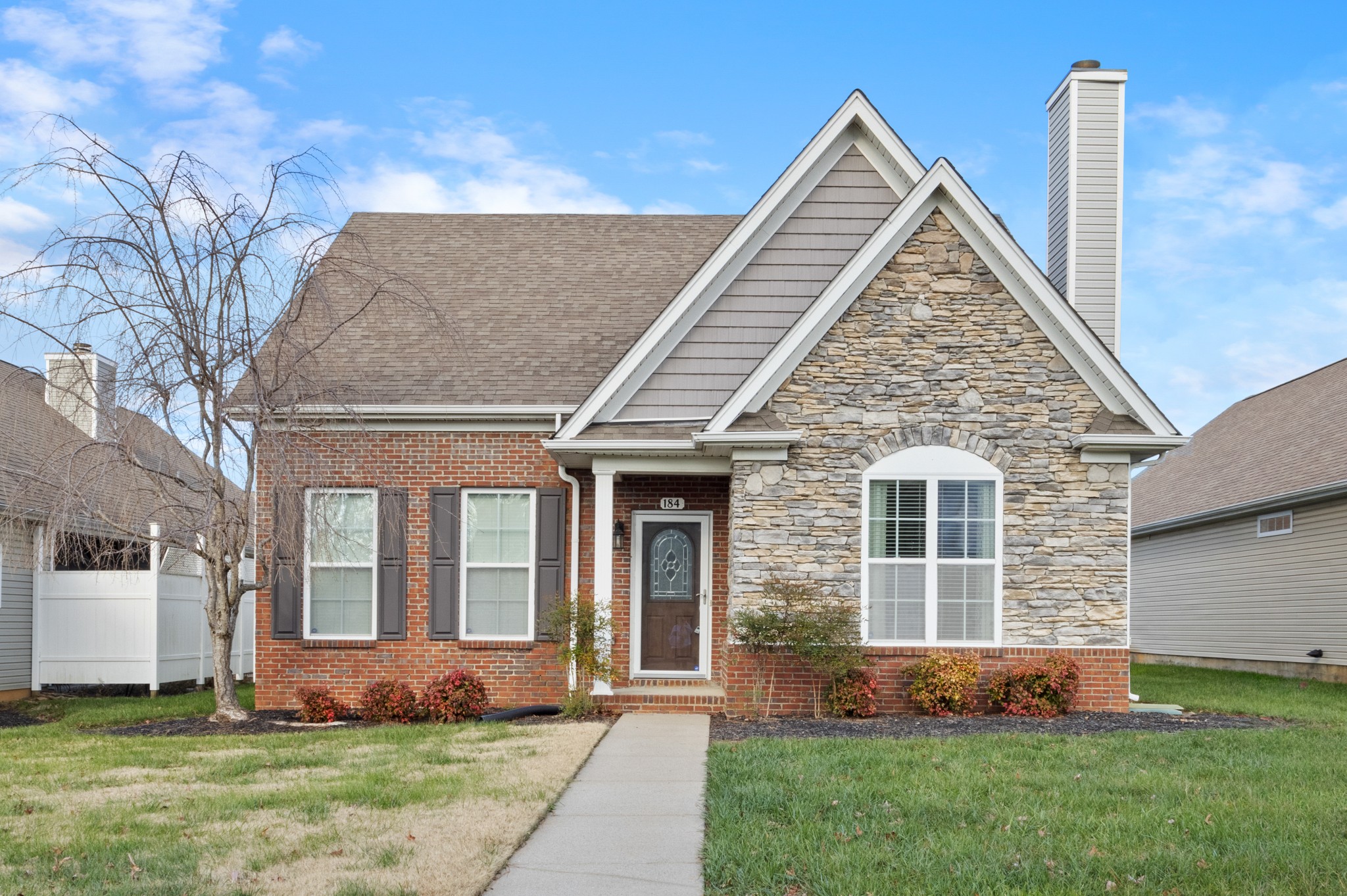 a front view of house with yard