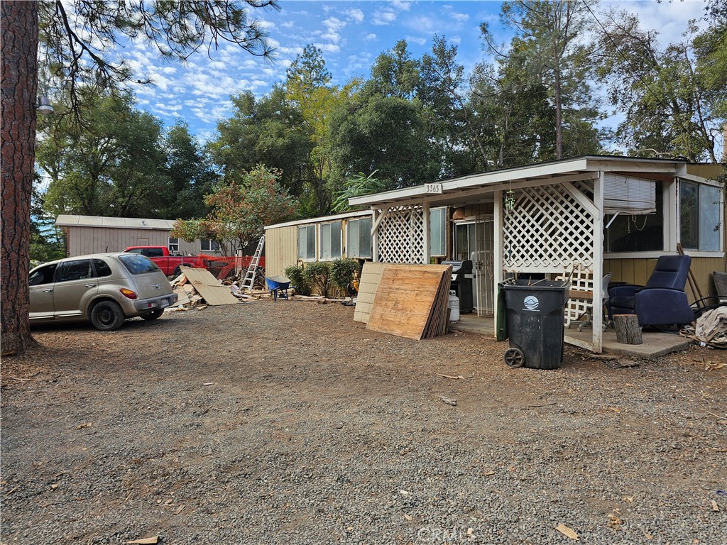 a view of car parked in front of house