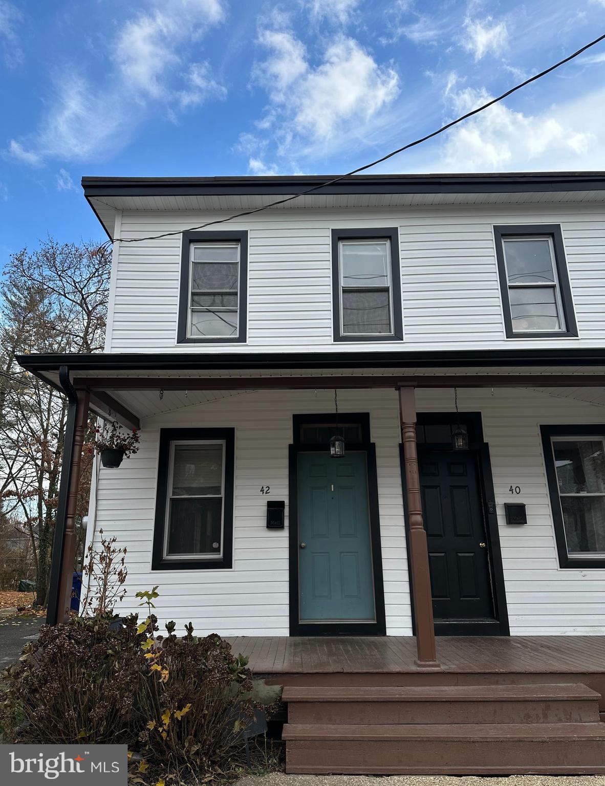 a front view of a house