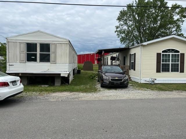 a car parked in front of a house