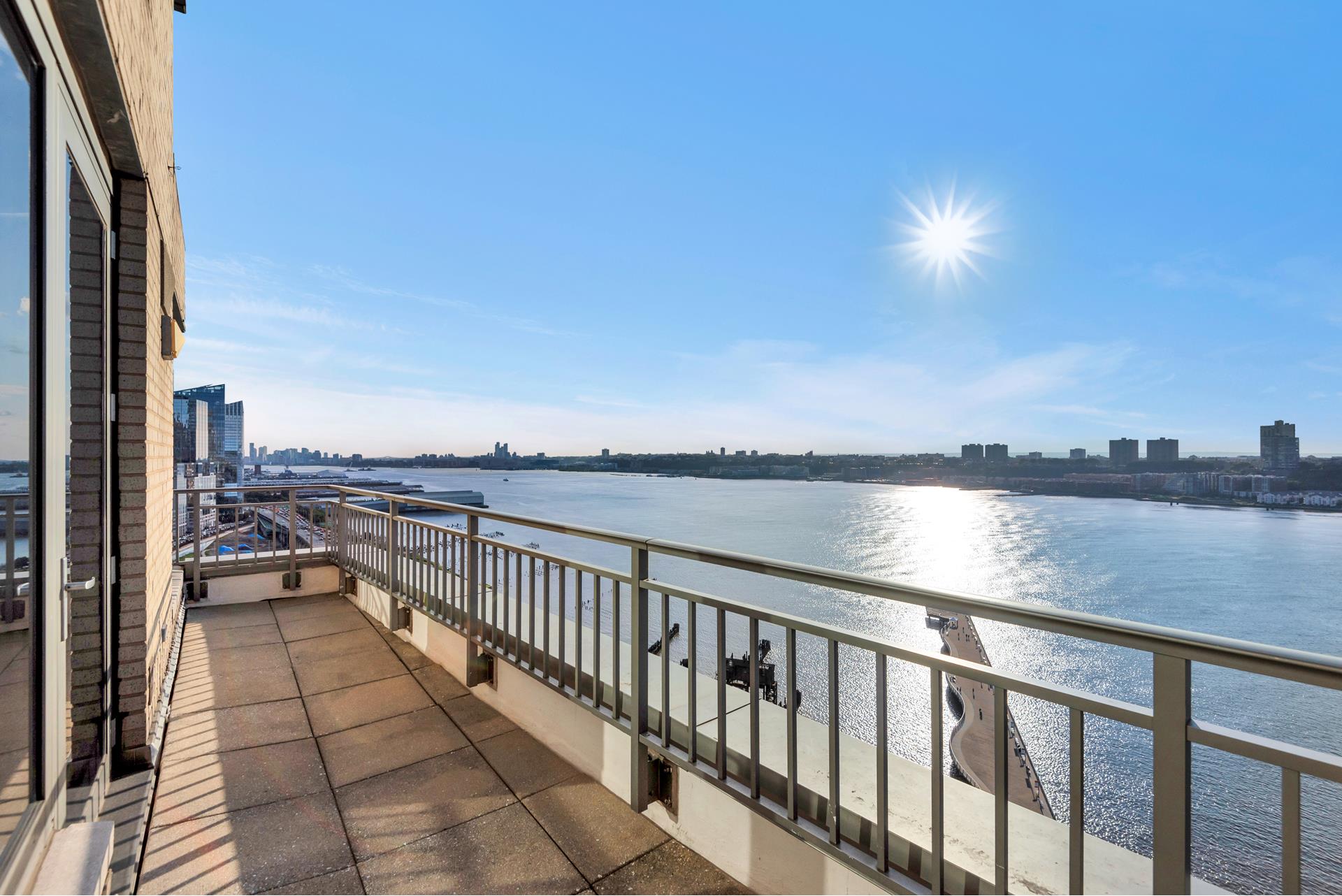 a view of city from balcony