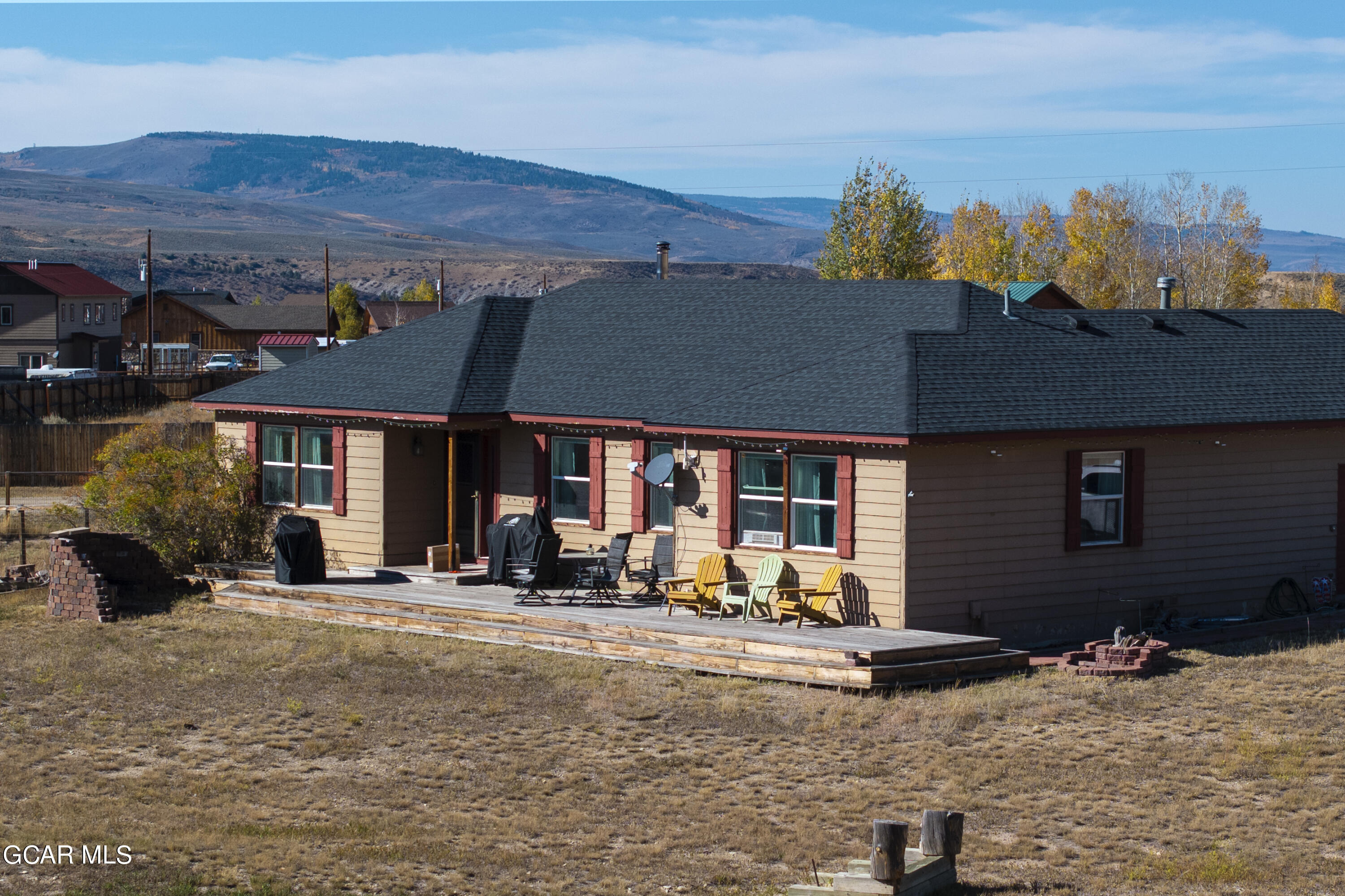 a view of a house with a patio