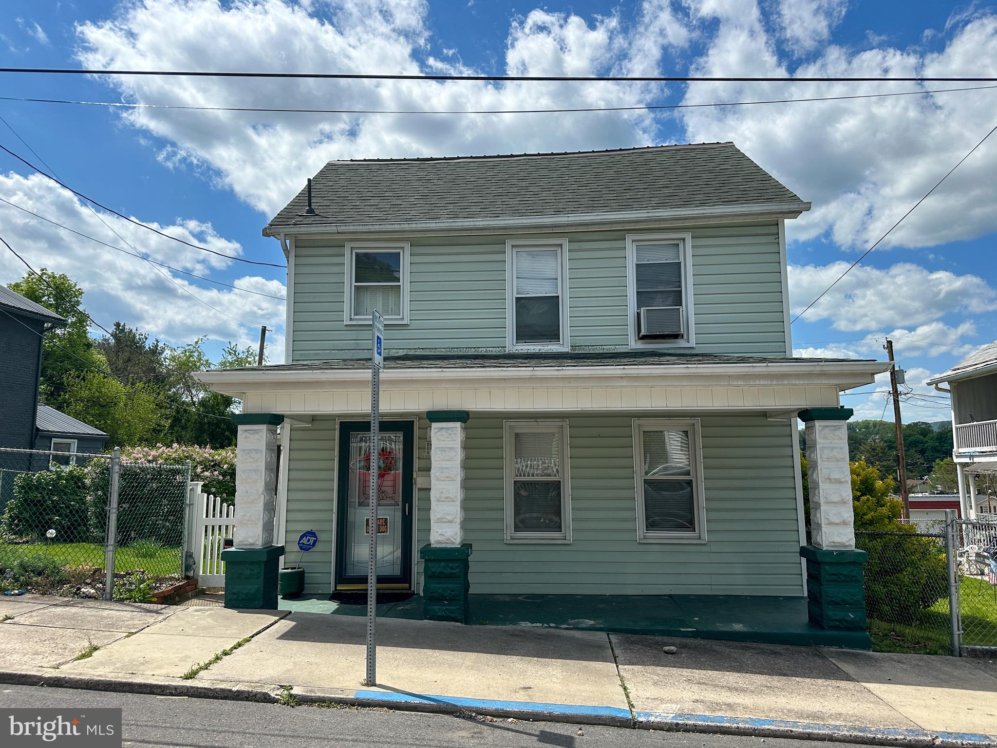 a front view of a house