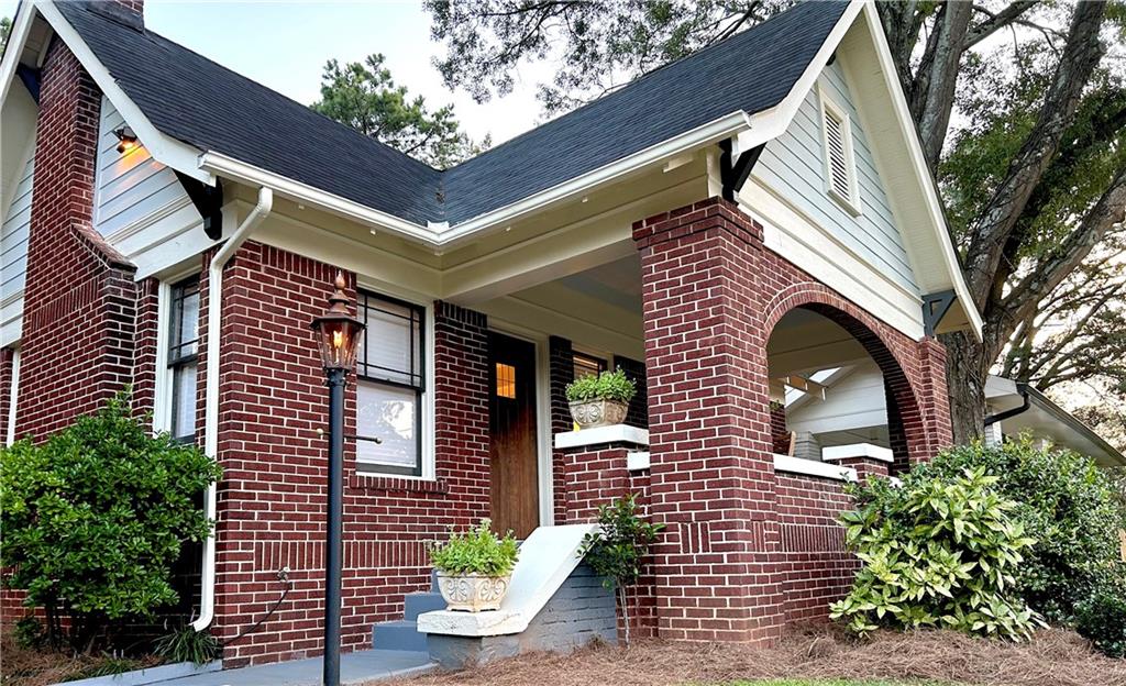 a front view of a house