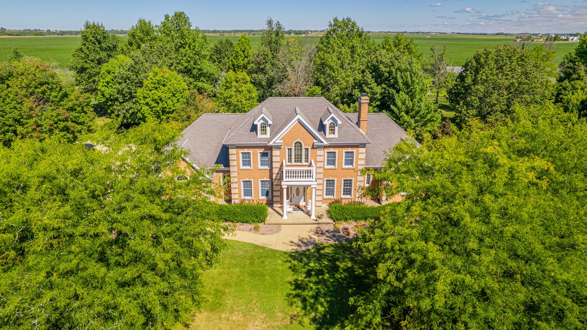 a aerial view of a house