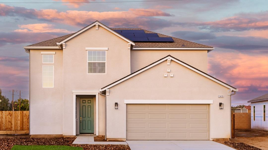 a view of a house with garage