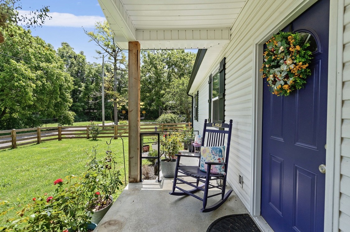 a view of chair and table in the patio