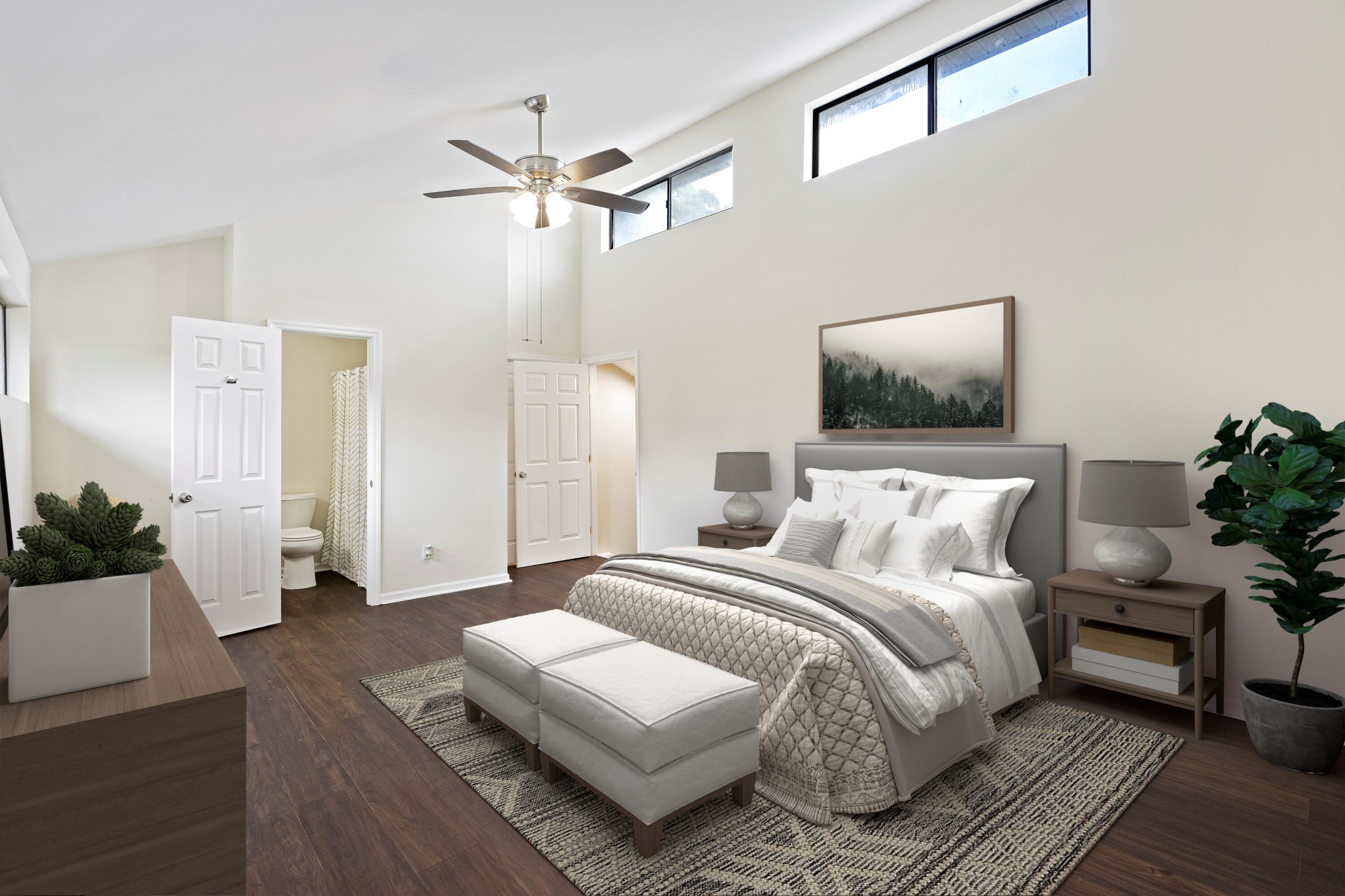 Staged Upstairs Bedroom