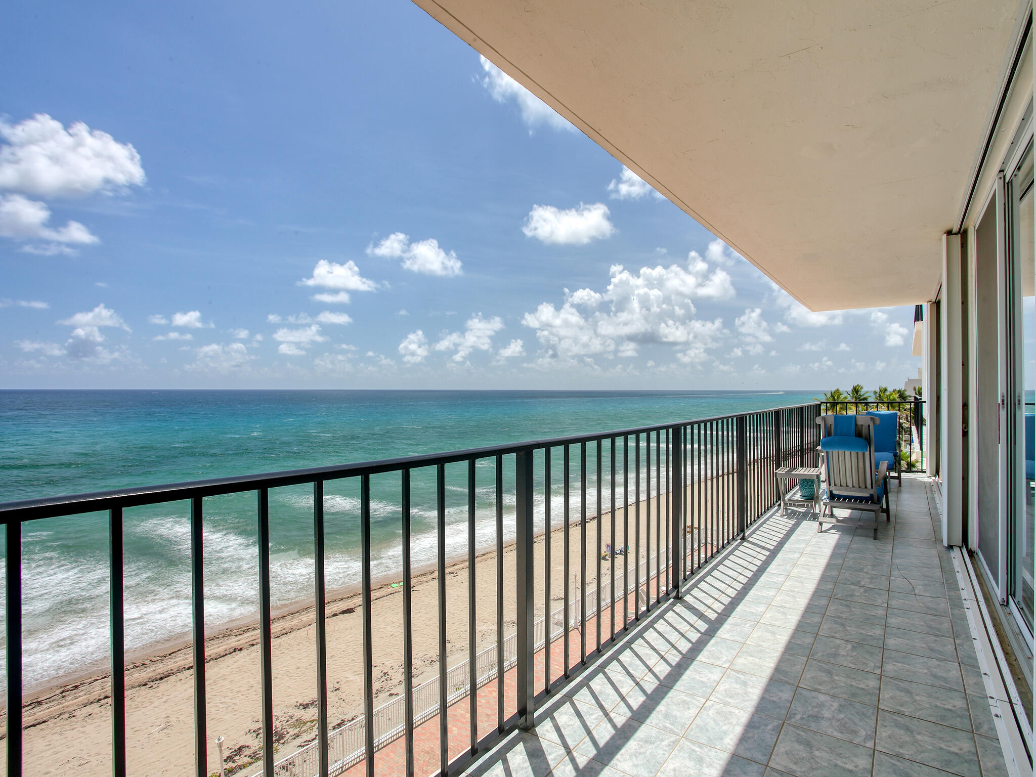 a view of a balcony