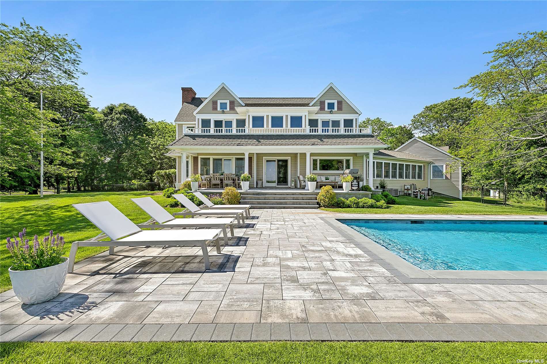 a view of a house with a swimming pool