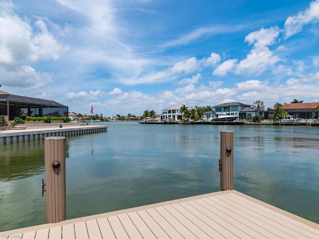 a view of a lake with houses