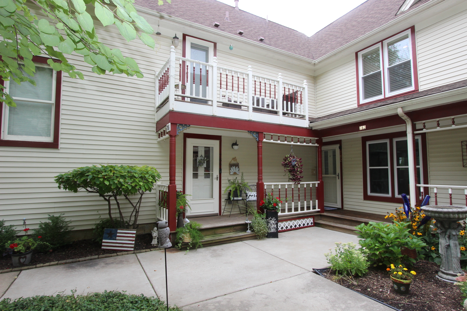 a front view of a house