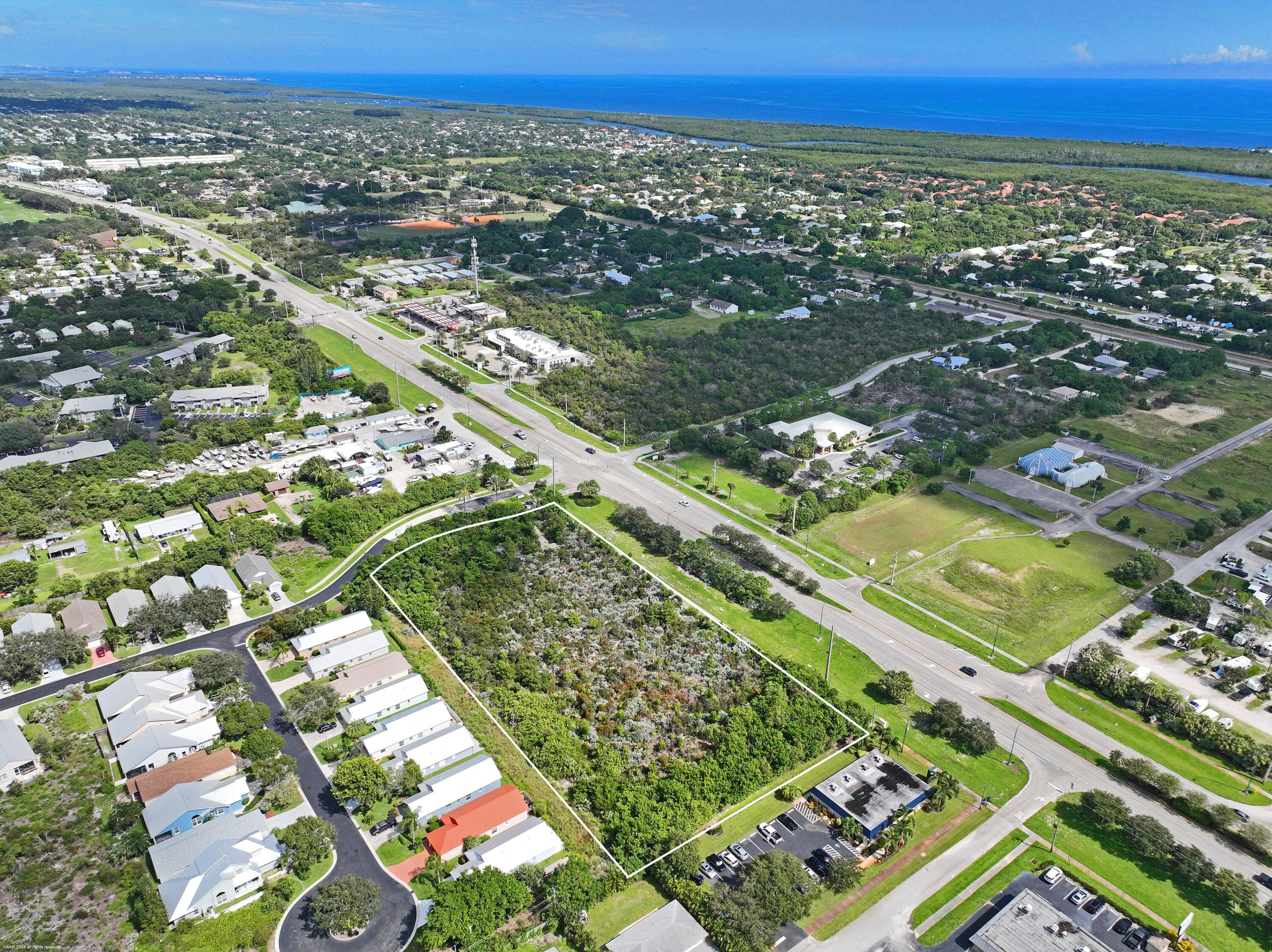 an aerial view of a city