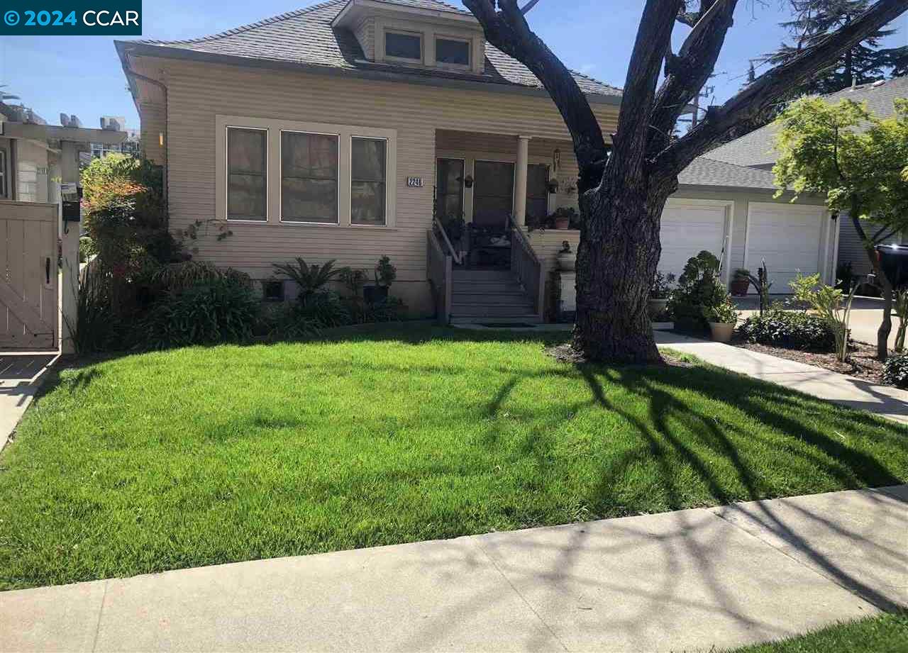 a house view with a garden space