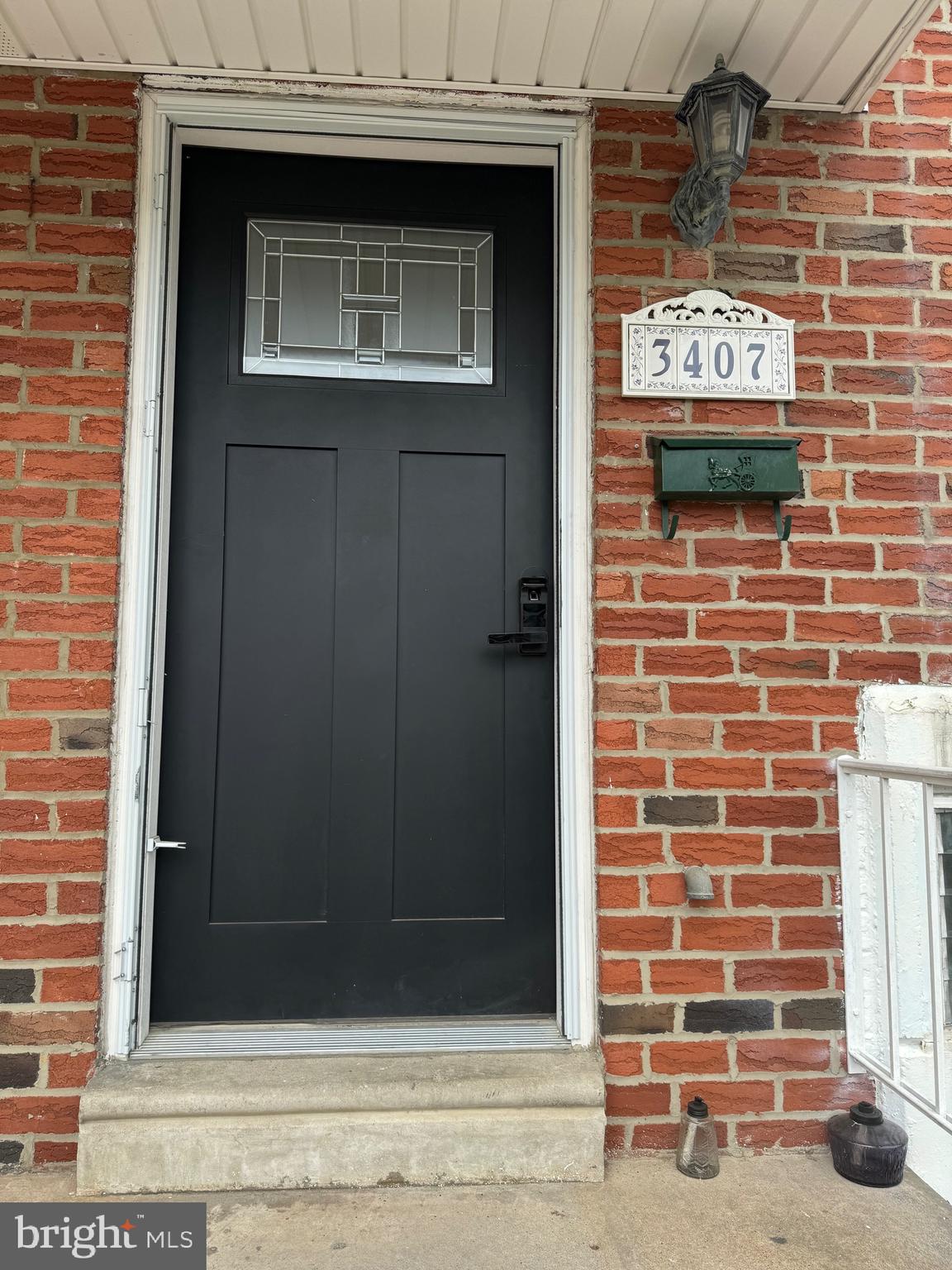 a view of a door of the house