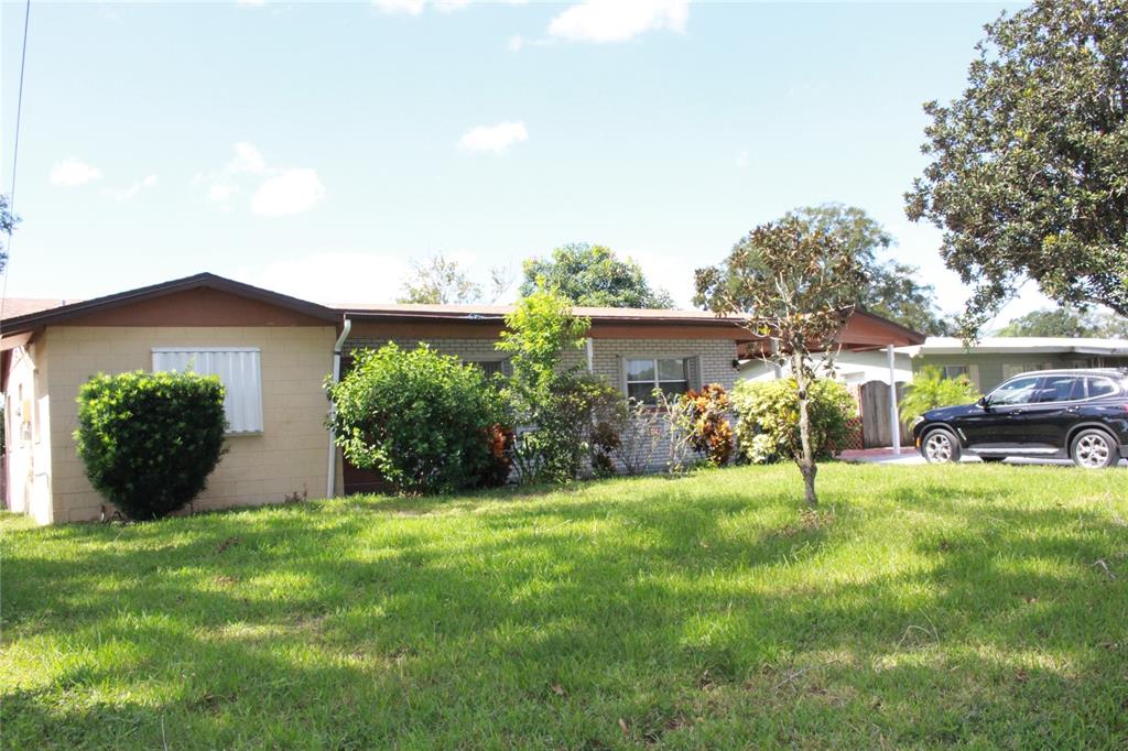 a view of a house with a patio