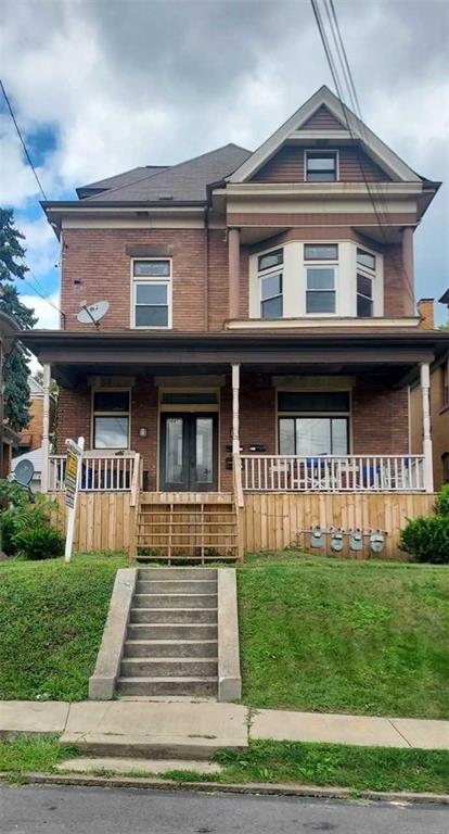 a front view of a house