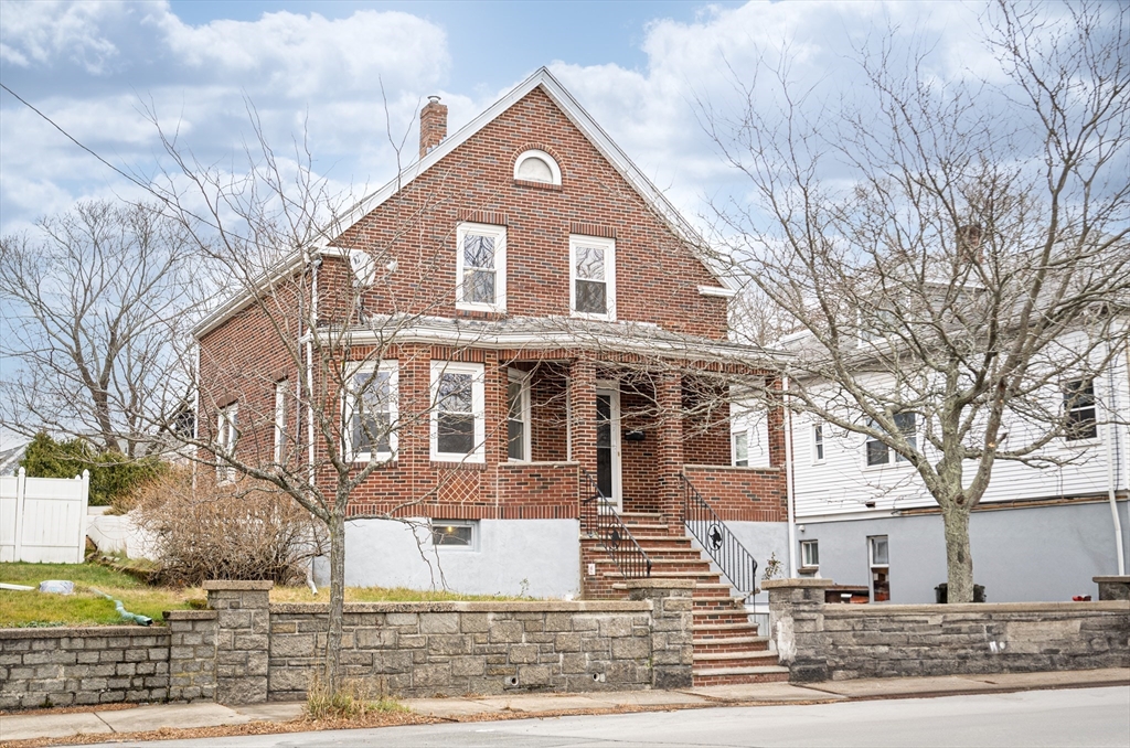 a front view of a house