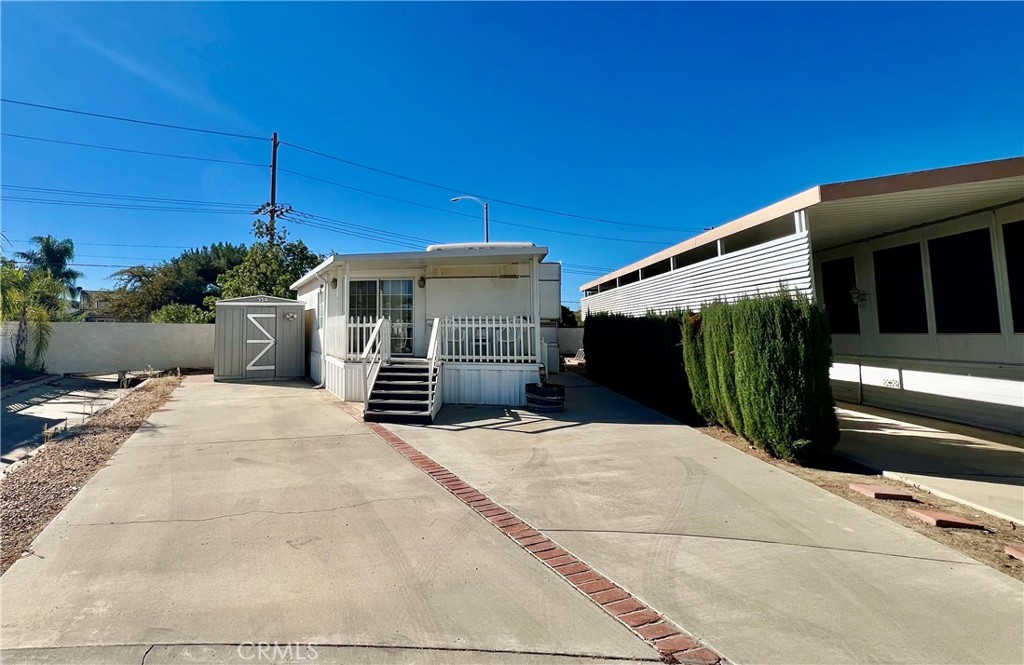 a view of a house with a patio