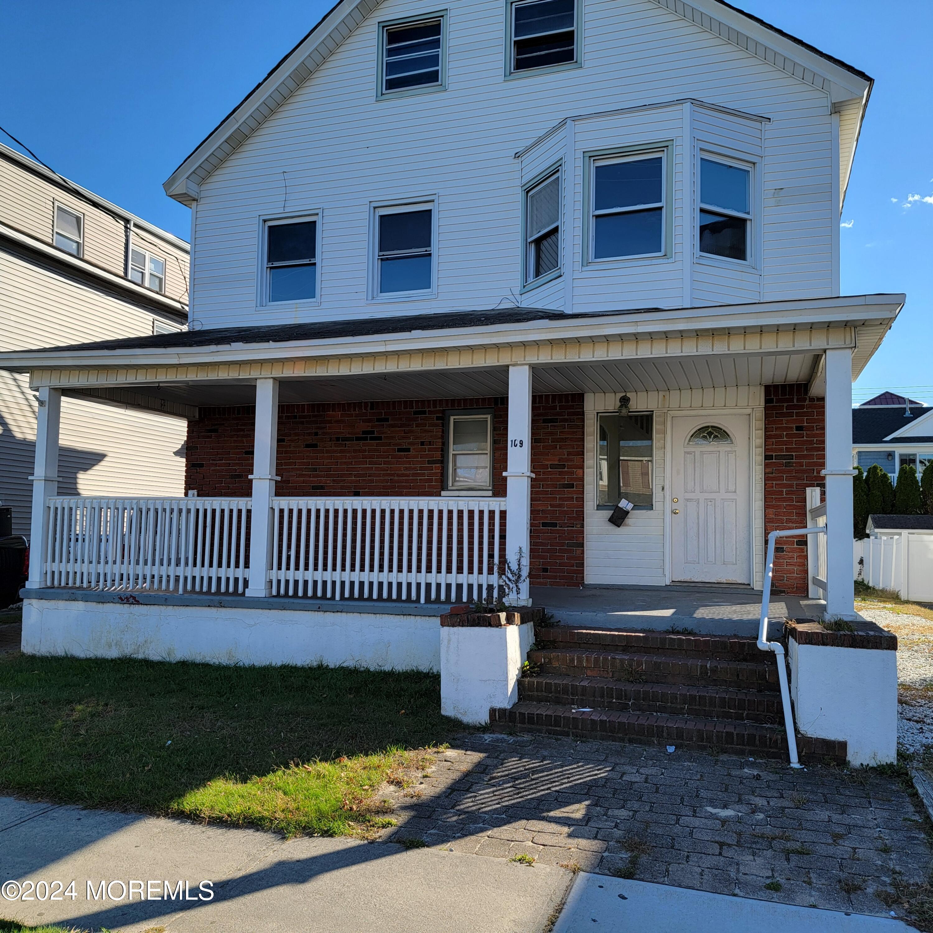 a front view of a house