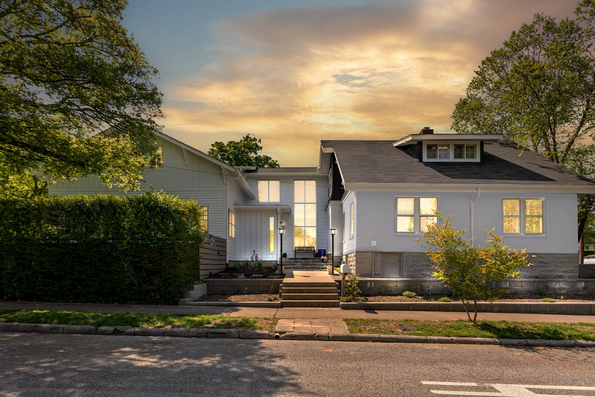 a front view of a house