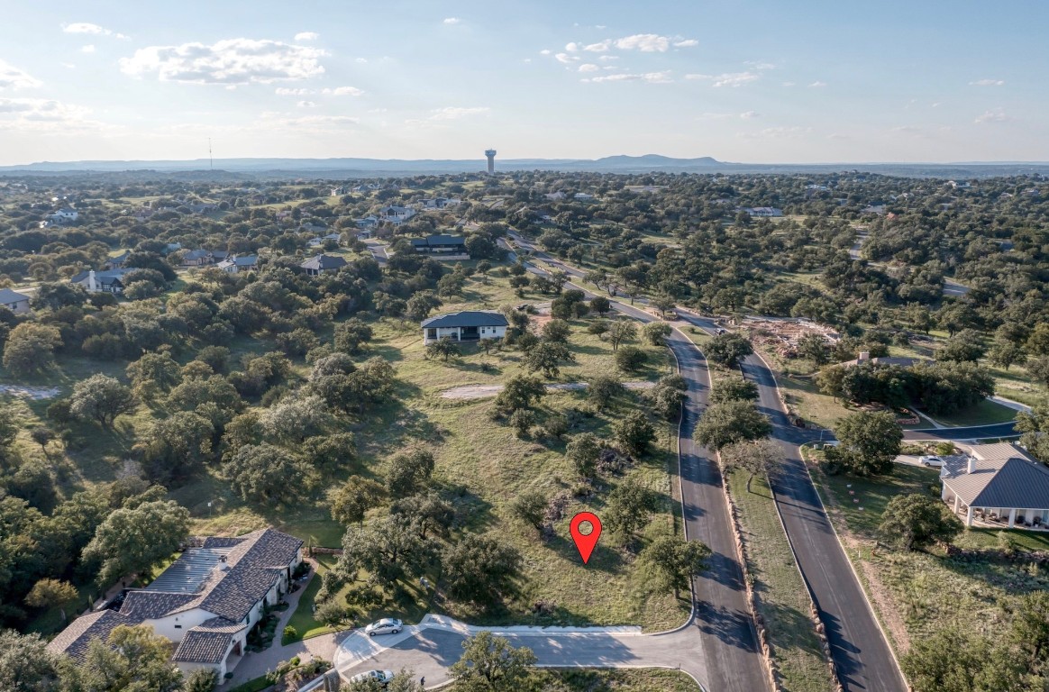 an aerial view of residential building and city view