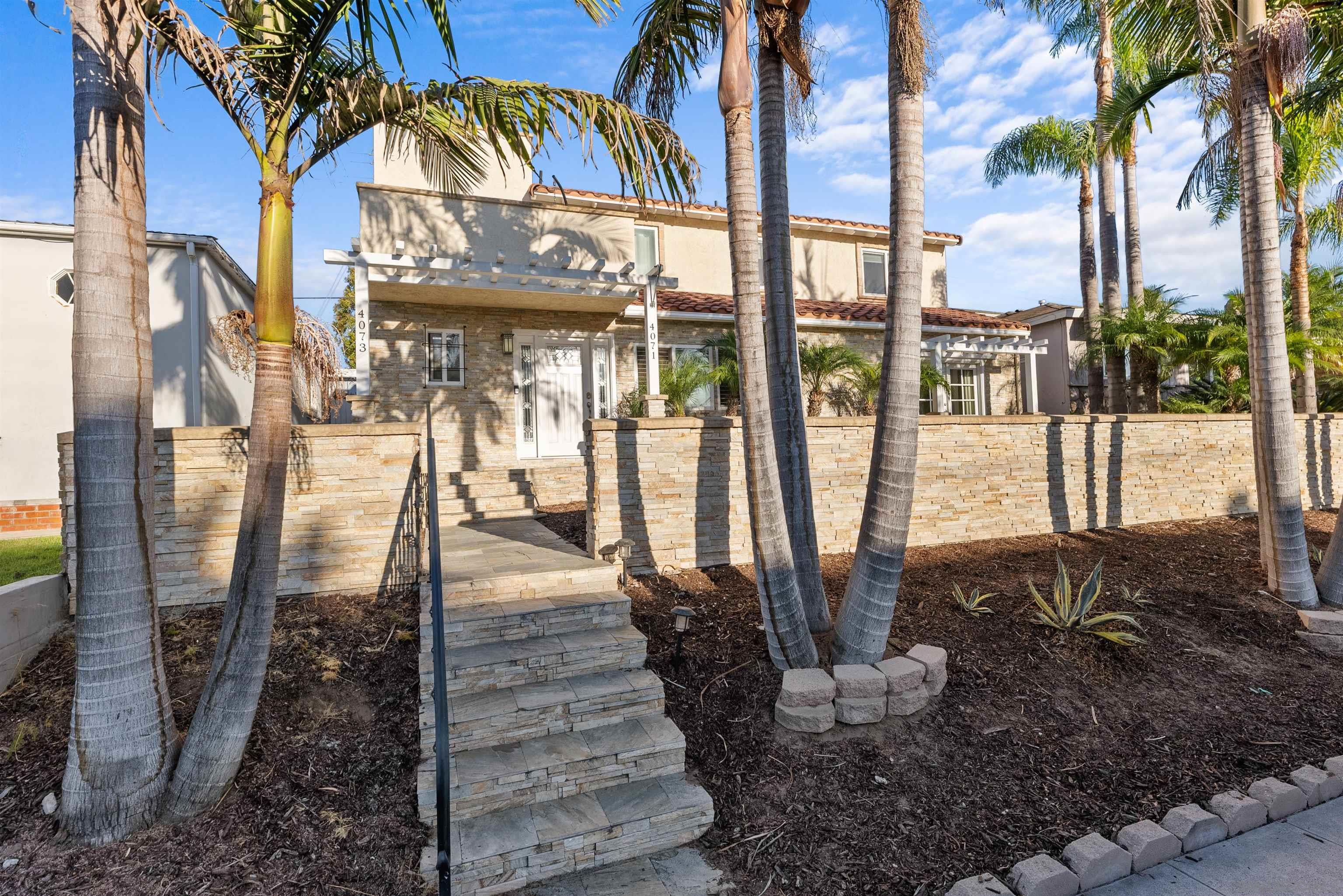 a view of a yard with an outdoor space