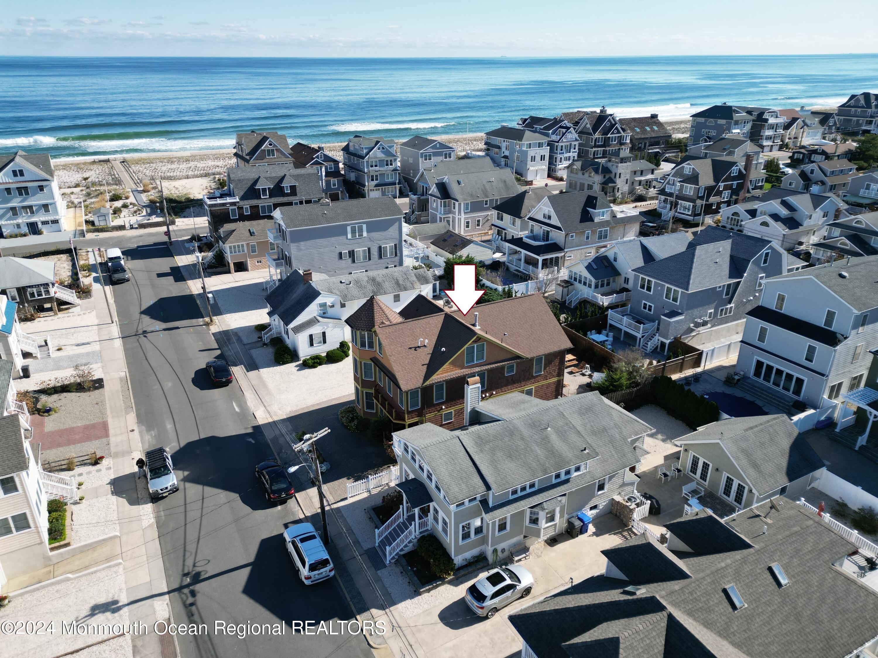 an aerial view of multiple house