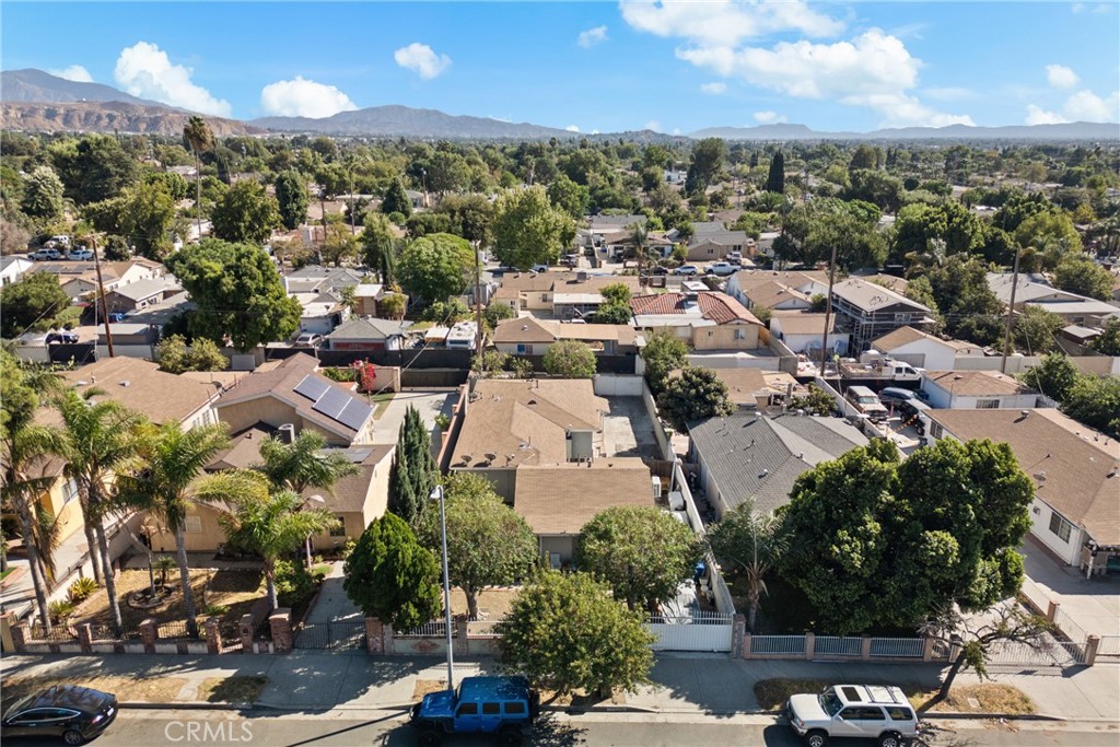 an aerial view of a city