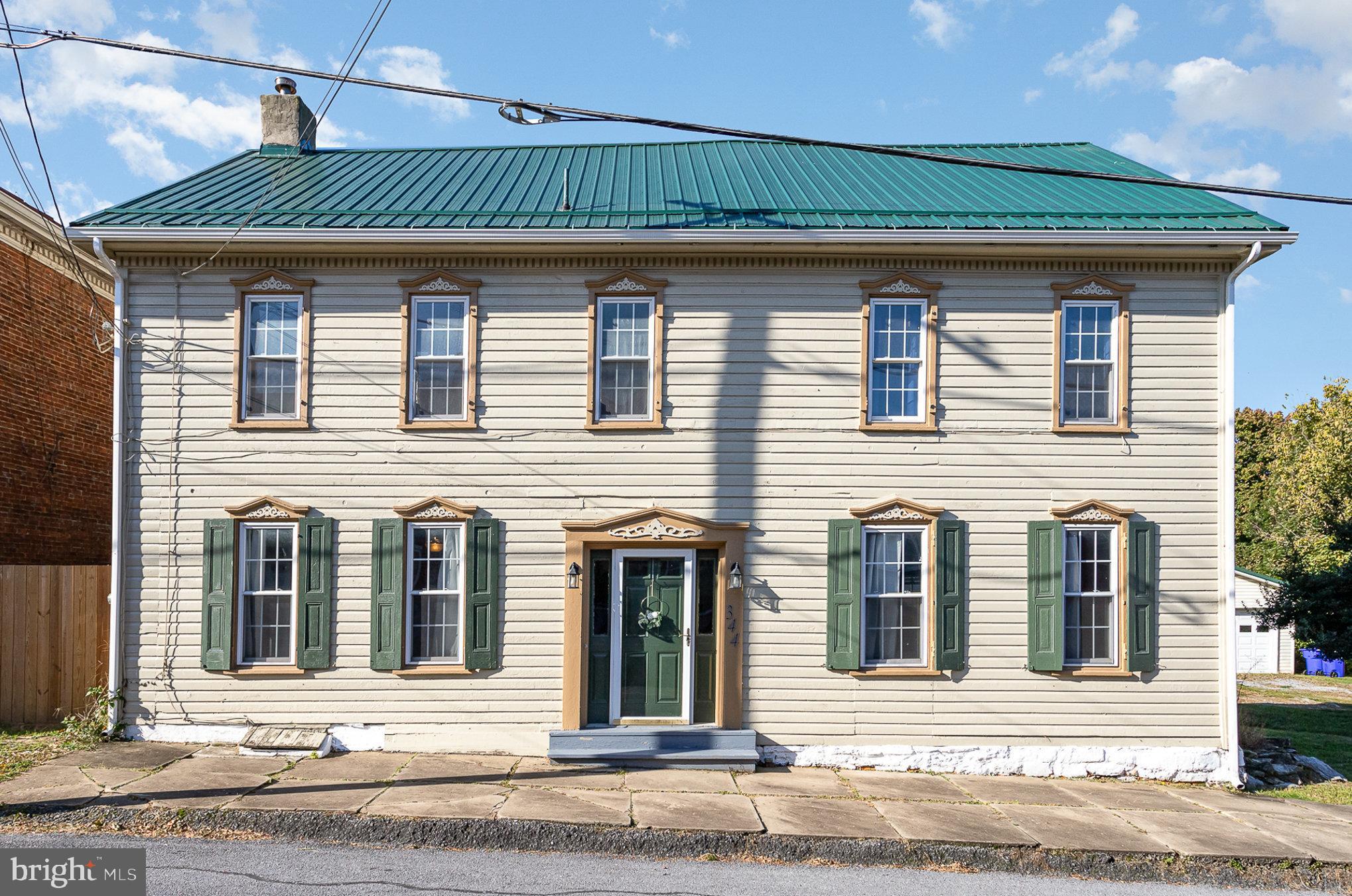 a front view of a house