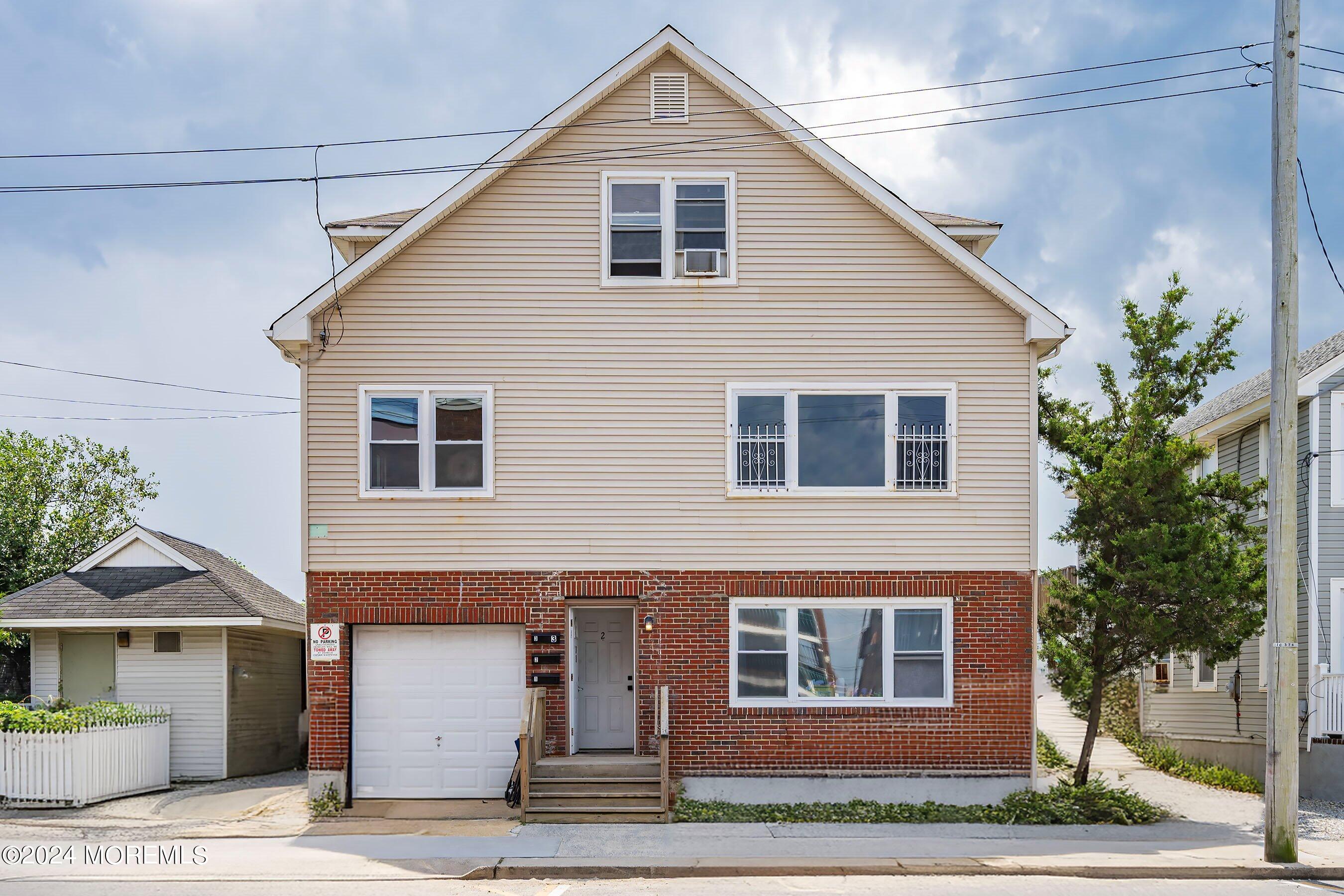 a front view of a house