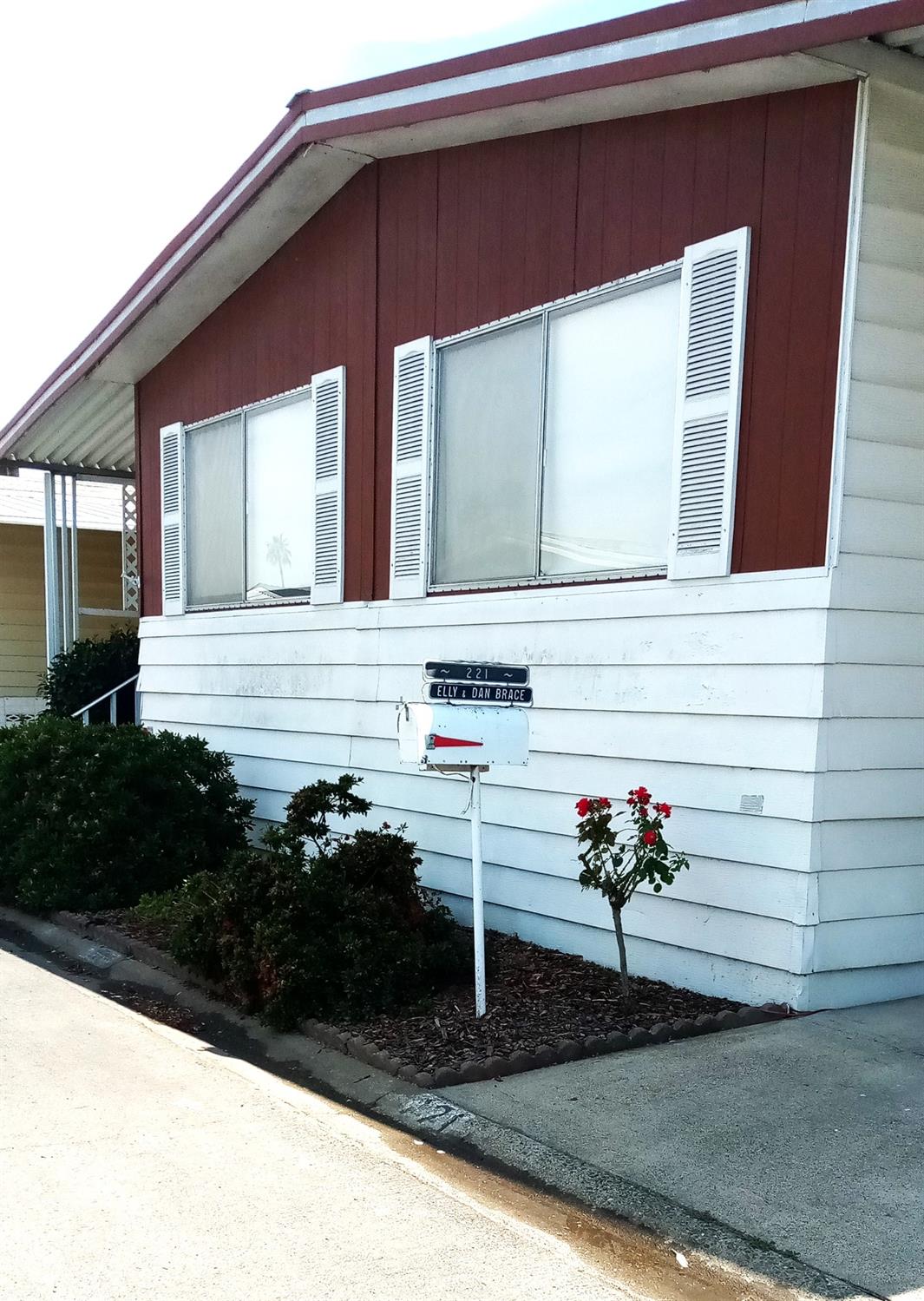 a front view of a house