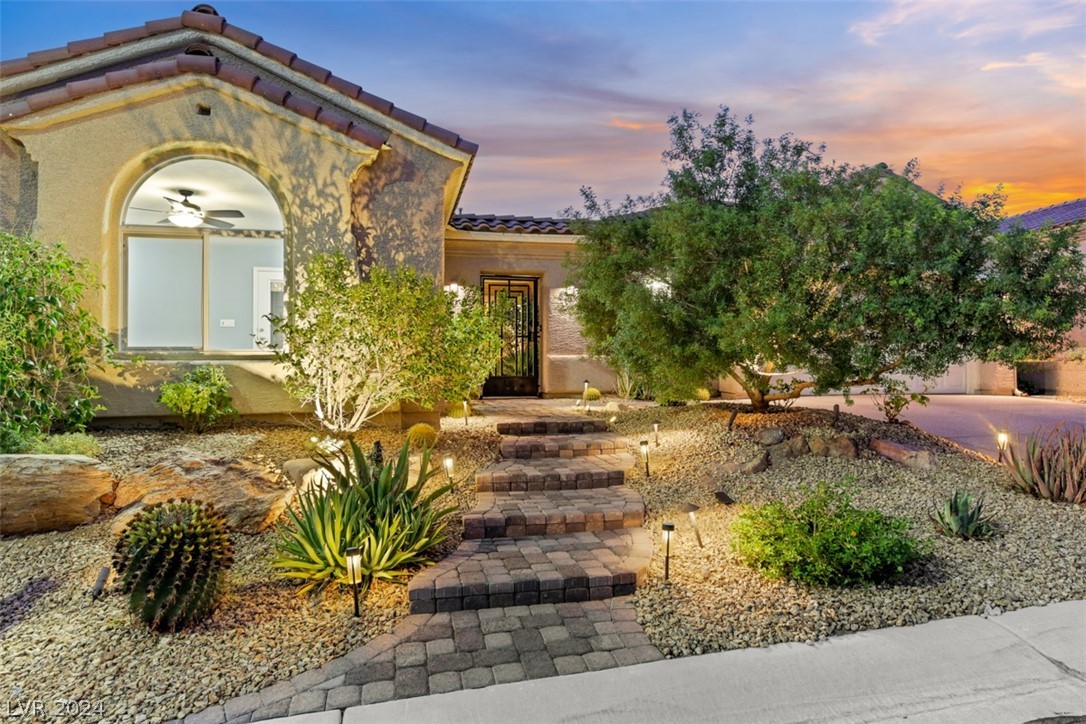 Beautiful  stacked paver walkway