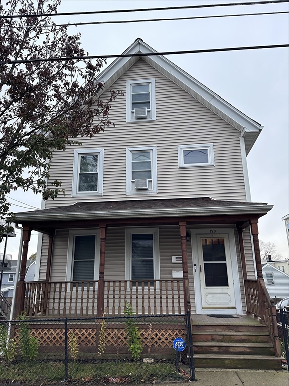 a front view of a house