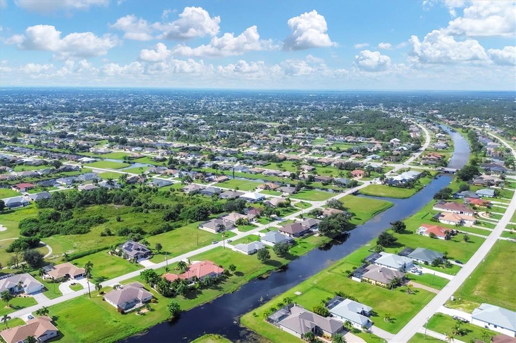 an aerial view of multiple house